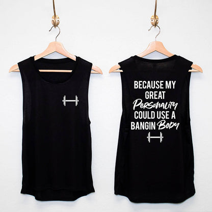 Bangin' Women's Workout Muscle Tank Top
