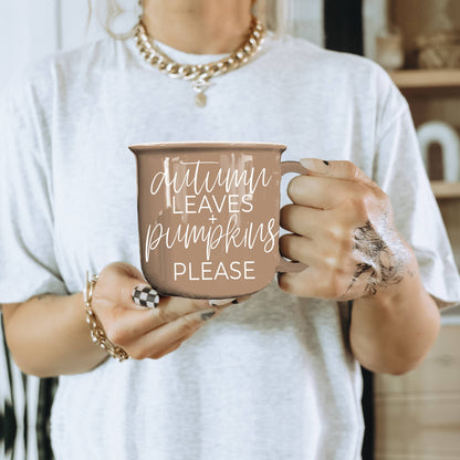 Neutral Fall Coffee Mug, Ceramic Cups for Autumn Home Accent