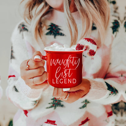 Christmas Coffee Mugs Ceramic, Red + Green Holiday Drinkware