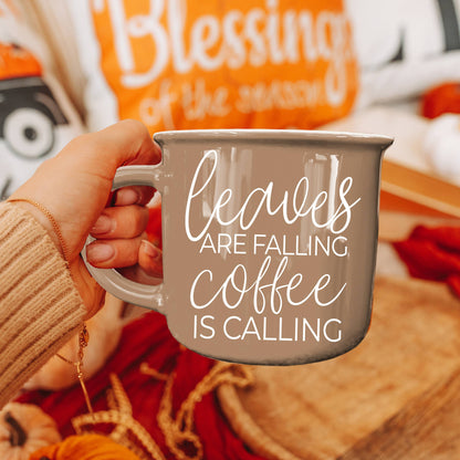 Neutral Fall Coffee Mug, Ceramic Cups for Autumn Home Accent