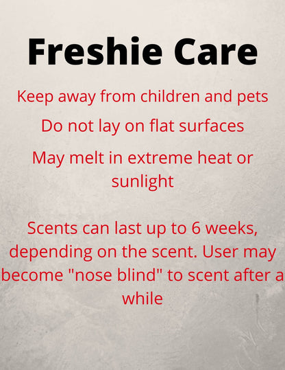 Winter Christmas Tree Freshie, Aroma Beads, Car Freshies, Le