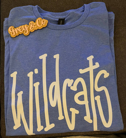 Wildcats Doodle Sweatshirt: Heather Royal Blue / Medium / Sweatshirt