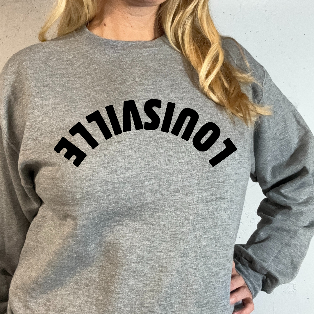Louisville Upside Down Statement Sweatshirt (Black Only)