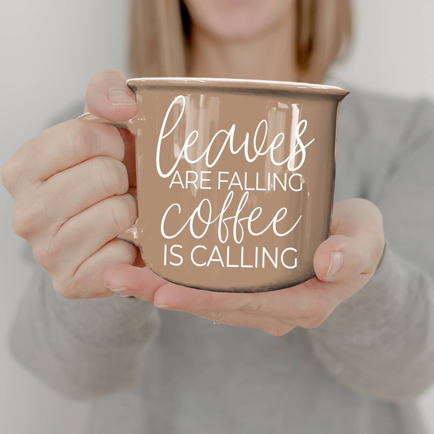 Neutral Fall Coffee Mug, Ceramic Cups for Autumn Home Accent