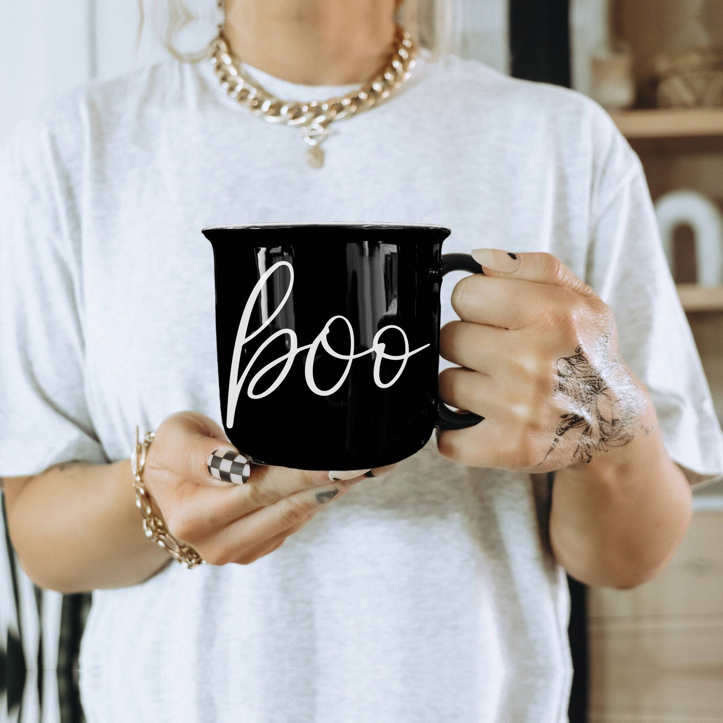 Neutral Fall Coffee Mug, Ceramic Cups for Autumn Home Accent