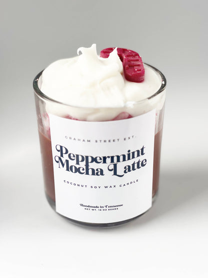 Peppermint Mocha Latte Dessert  Candle