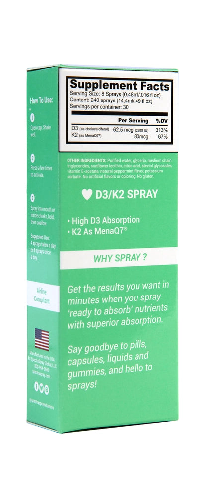 Vitamin D3 W/K2 Oral Spray